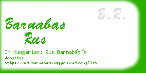 barnabas rus business card